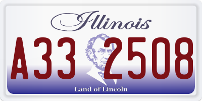 IL license plate A332508