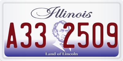IL license plate A332509