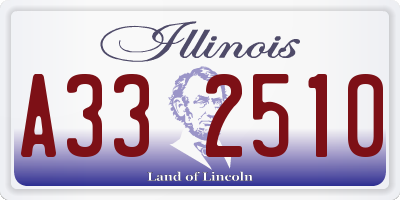 IL license plate A332510