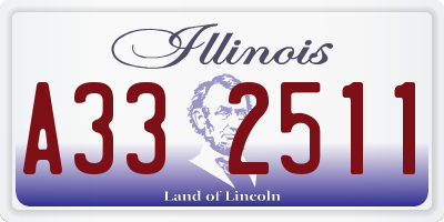 IL license plate A332511