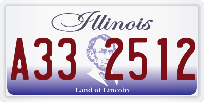 IL license plate A332512