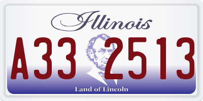 IL license plate A332513