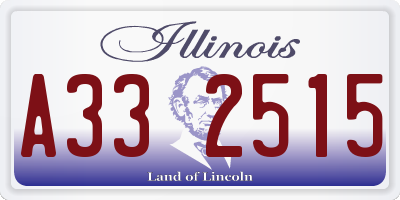 IL license plate A332515