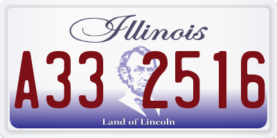 IL license plate A332516