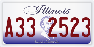IL license plate A332523