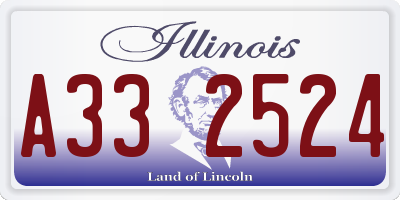IL license plate A332524