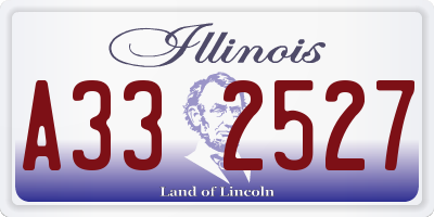 IL license plate A332527