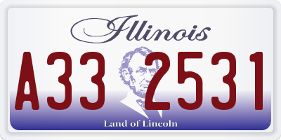 IL license plate A332531