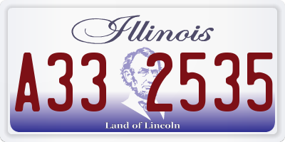 IL license plate A332535