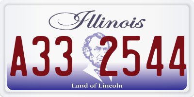 IL license plate A332544