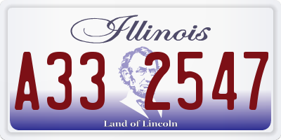 IL license plate A332547