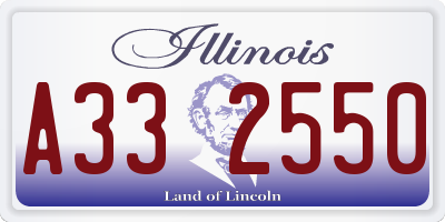 IL license plate A332550