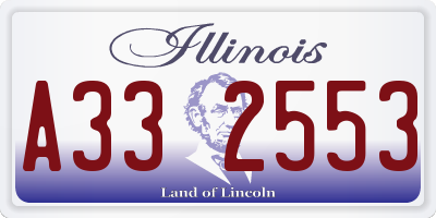 IL license plate A332553