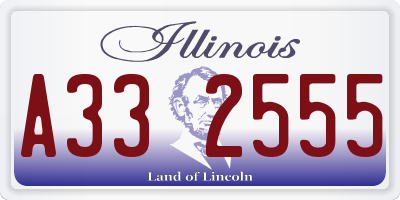 IL license plate A332555