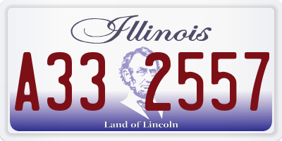 IL license plate A332557
