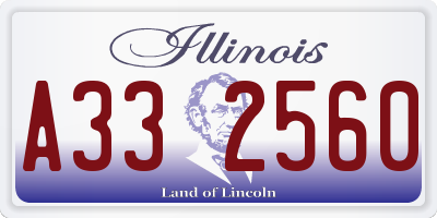IL license plate A332560