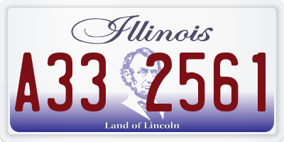 IL license plate A332561