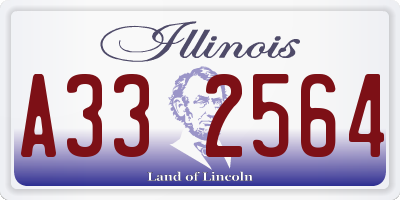 IL license plate A332564