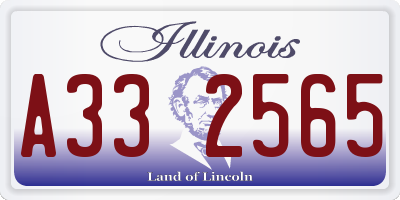 IL license plate A332565