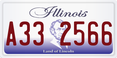 IL license plate A332566