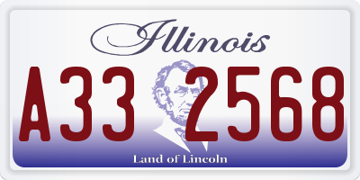 IL license plate A332568