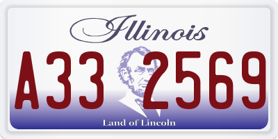 IL license plate A332569