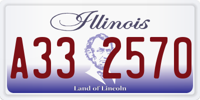 IL license plate A332570
