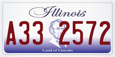 IL license plate A332572