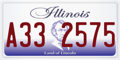 IL license plate A332575