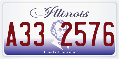 IL license plate A332576