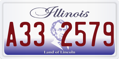 IL license plate A332579
