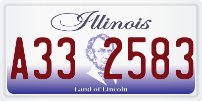 IL license plate A332583