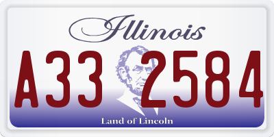 IL license plate A332584