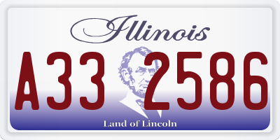 IL license plate A332586