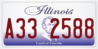 IL license plate A332588