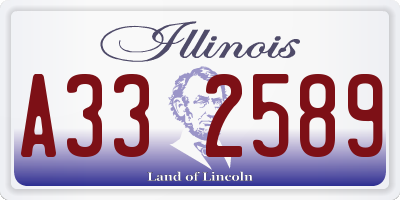 IL license plate A332589