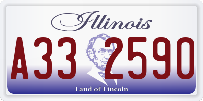IL license plate A332590