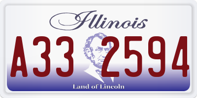 IL license plate A332594