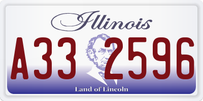 IL license plate A332596