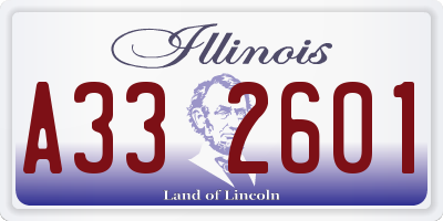 IL license plate A332601