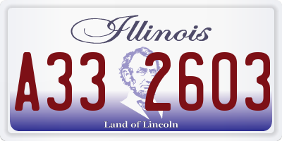 IL license plate A332603
