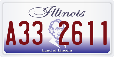 IL license plate A332611