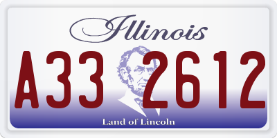 IL license plate A332612