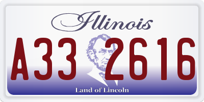 IL license plate A332616