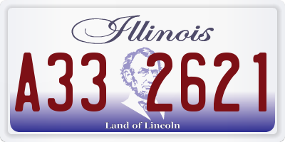 IL license plate A332621