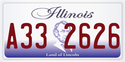 IL license plate A332626