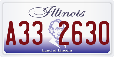 IL license plate A332630