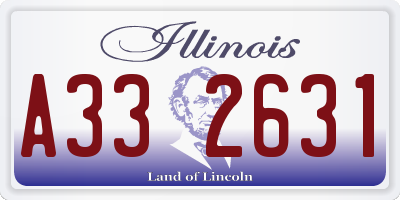 IL license plate A332631