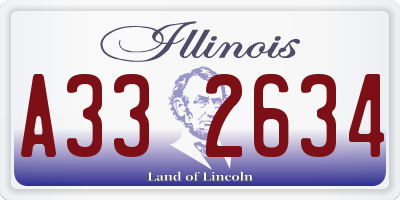 IL license plate A332634