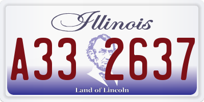 IL license plate A332637